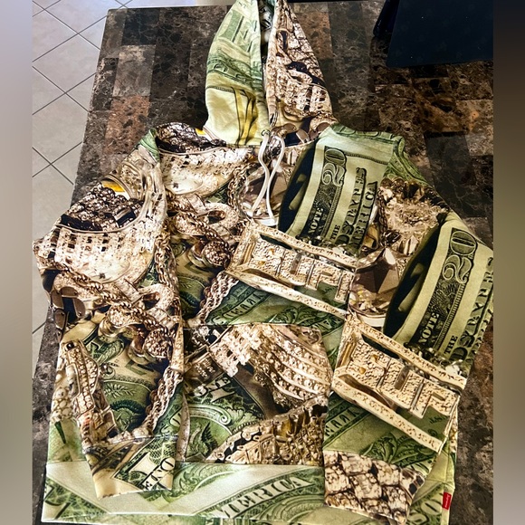 SUPREME DOLLAR BILLS RARE HOODIE SIZE MEDIUM EUC - Picture 6 of 12